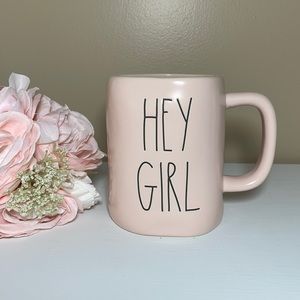 NWT Rae Dunn Pink HEY GIRL Mug